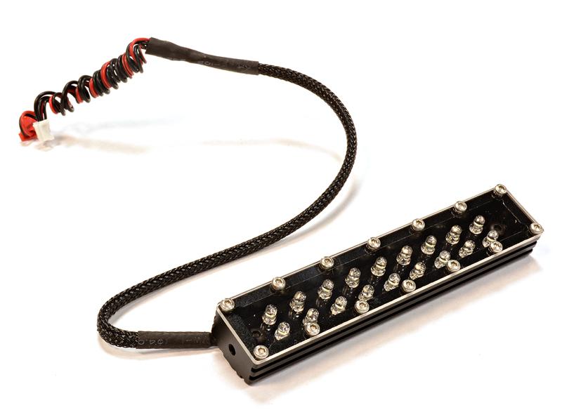 C25171 Realistic Roof Top Light Bar LED Blue+White for 1/10, 1/8 & 1/5 100x20x15mm - Image 1