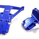 Blue Machined Front & Rear Bulkhead for Traxxas Slash 4X4 LCG Chassis 7429 7430