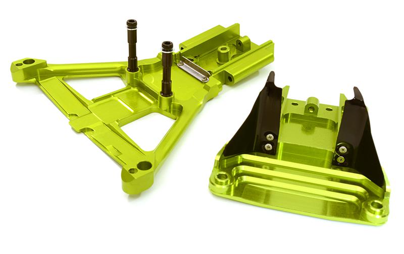 C25302GREEN Machined Front & Rear Bulkhead for Traxxas Slash 4X4 LCG Chassis 7429 7430 - Image 1
