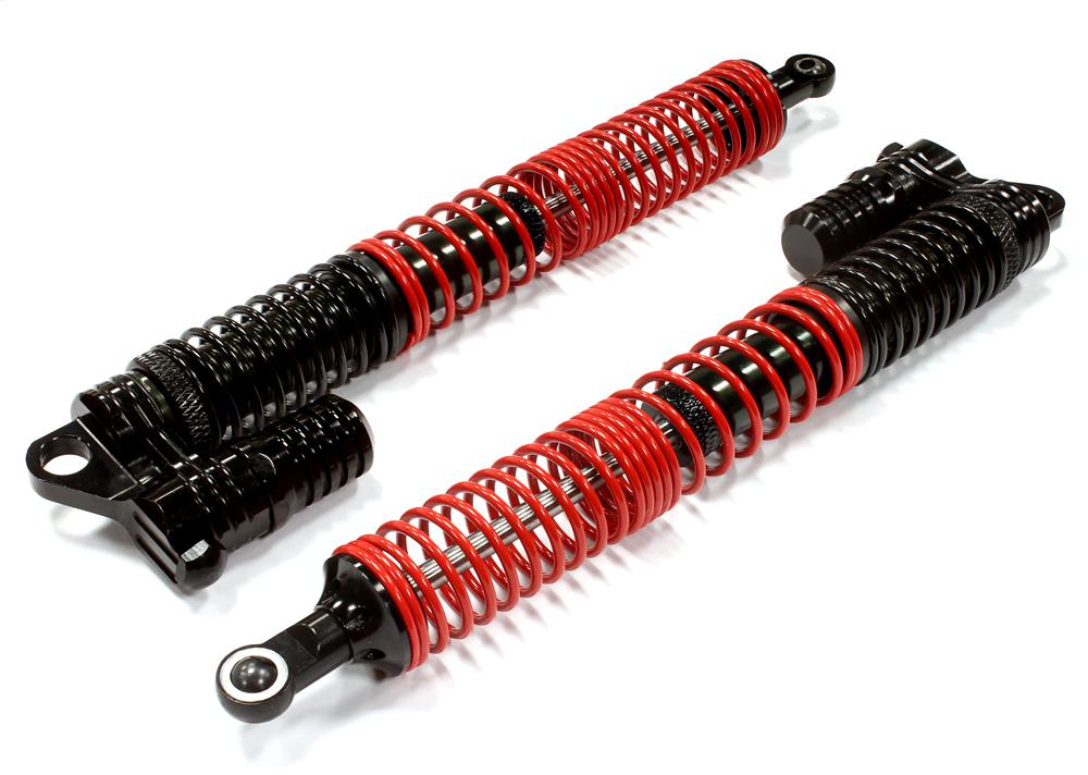 C25382BLACK QSR Shock w/ Piggyback Reservoir (2) for HPI Savage-X, 21 & 25 (L=161mm) - Image 1