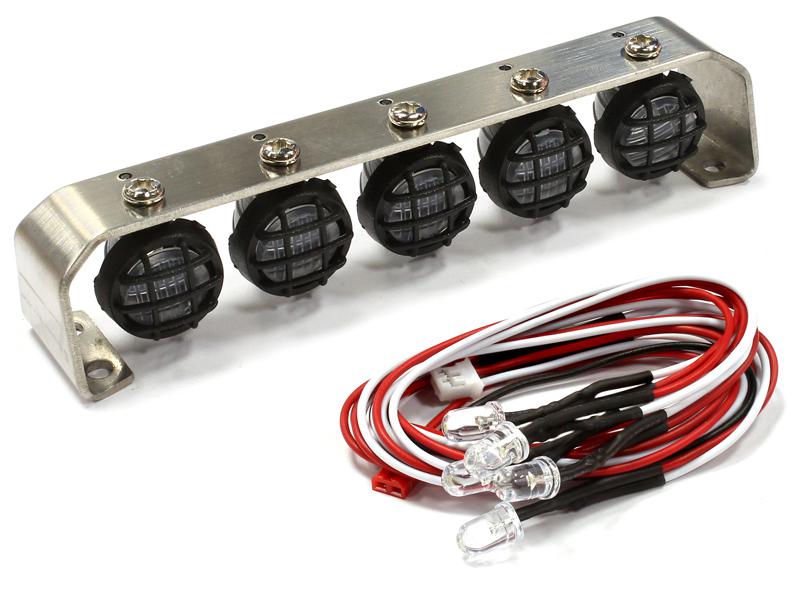 C25398 Roof Top Spot Light Set (S5) LED w/Stainless Steel Mount for 1/10, 1/8 & 1/5 - Image 1