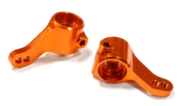 C25481ORANGE Billet Machined Steering Knuckles for Traxxas 1/10 Nitro Slash 2WD - Image 1