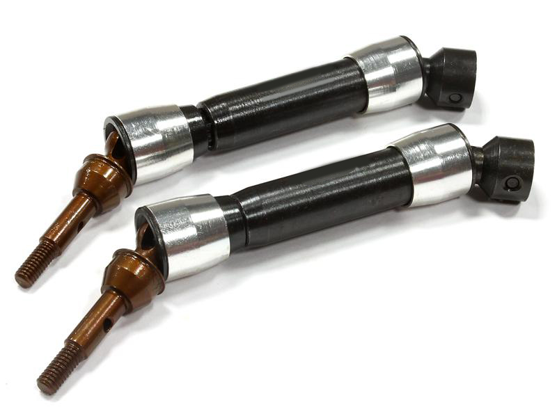 C25503SILVER V2XHD Steel Front Universal Drive Shaft(2) for Traxxas 1/10 Slash & Stampede 4X4 - Image 1