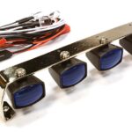 Realistic Roof Top Spot LED (4) Light Set 107mm Wide for 1/10 Scale Off-Road