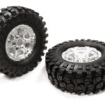 Billet Machined 6 Spoke XH 1.9 Wheel & Tire (2) for Scale Crawler (O.D.=106mm)