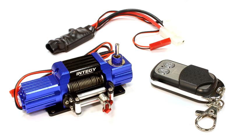 C25589BLUE T7 Realistic High Torque Mega Winch w/ Remote for Scale Rock Crawler 1/10 Size - Image 1