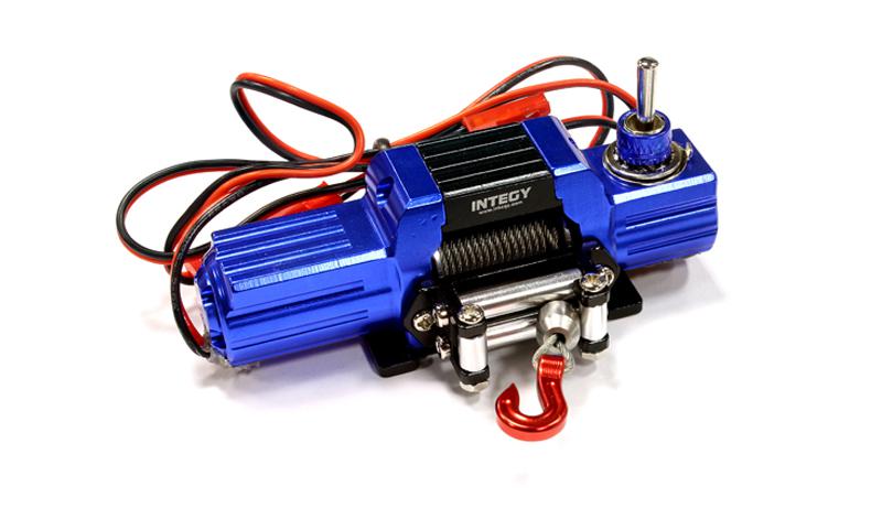 C25623BLUE Billet Machined T8 Realistic High Torque Mega Winch for Scale Crawler 1/10 Size - Image 1