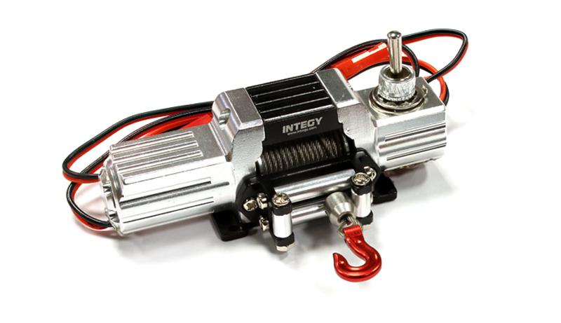 C25623SILVER Billet Machined T8 Realistic High Torque Mega Winch for Scale Crawler 1/10 Size - Image 1