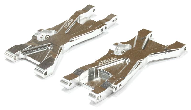 C25647SILVER Billet Machined Rear Lower Arm for Associated Short Course Truck SC10.2 - Image 1