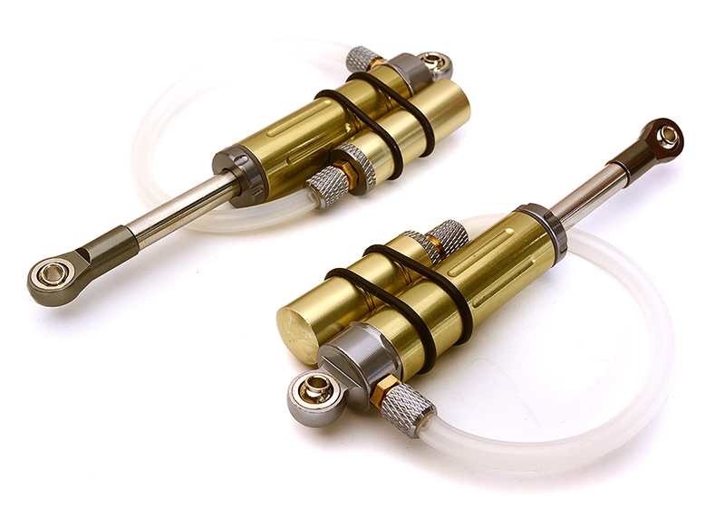 C25710GUN Billet Machined Piggyback Shock (2) for Axial Wraith 2.2 Rock Racer (L=105mm) - Image 1