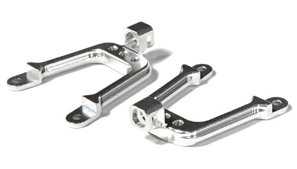 C25719SILVER Billet Machined Rear Shock Tower (2) for SCX-10 Dingo, Honcho & Jeep - Image 1