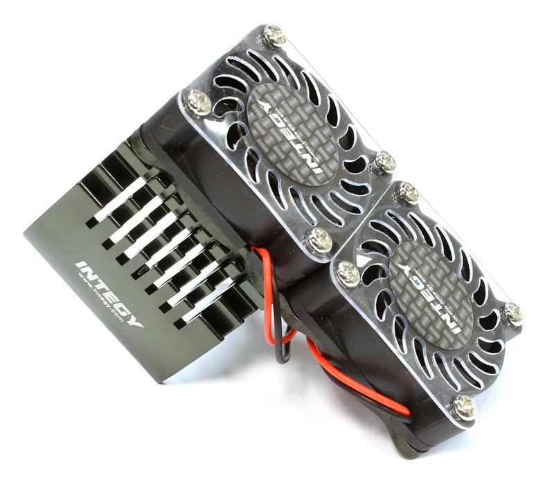 C25728GUN Twin 40x40mm HS Cooling Fan+Heatsink Mount for 40mm O.D. Motor - Image 1