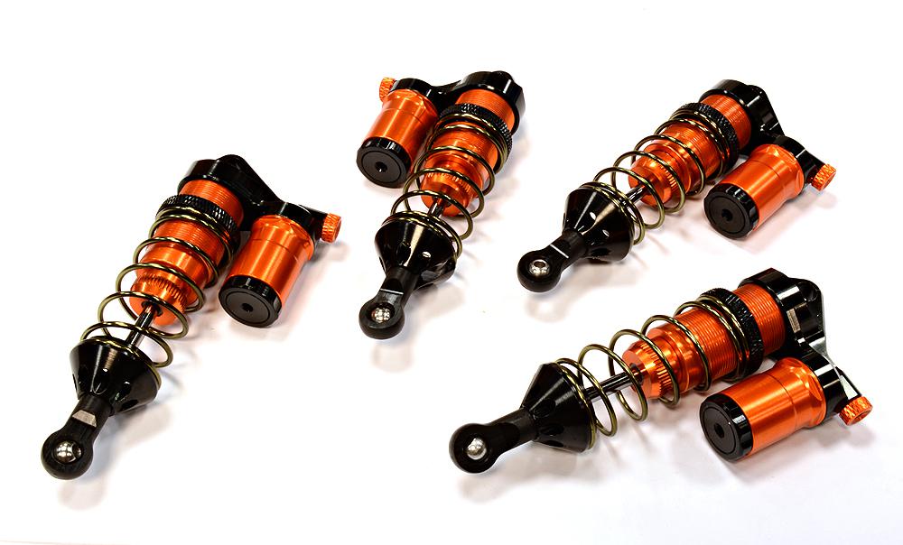 C25788ORANGE Billet Machined Shock Set (4) for HPI 1/8 Apache SC Flux - Image 1