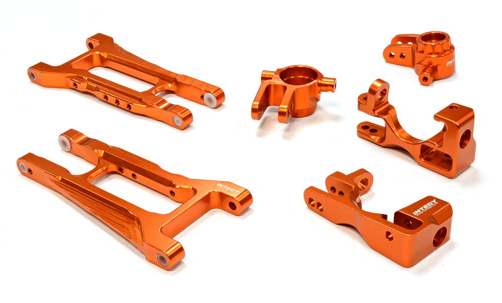 C25806ORANGE Billet Machined Front Suspension Kit for Traxxas 1/10 Telluride 4X4 Trail Rig - Image 1