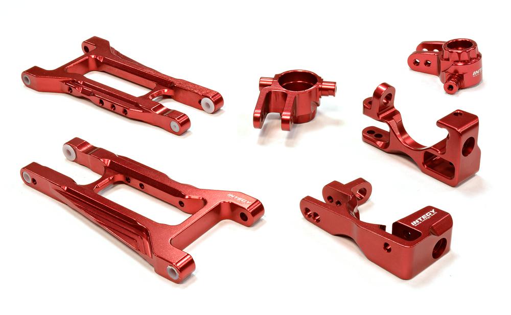 C25806RED Billet Machined Front Suspension Kit for Traxxas 1/10 Telluride 4X4 Trail Rig - Image 1