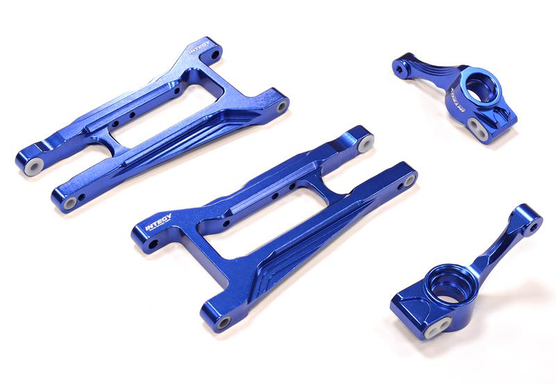 C25809BLUE Billet Machined Rear Suspension Kit for Traxxas 1/10 Telluride 4X4 Trail Rig - Image 1