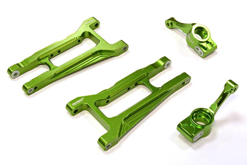 C25809GREEN Billet Machined Rear Suspension Kit for Traxxas 1/10 Telluride 4X4 Trail Rig - Image 1