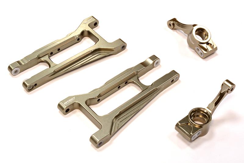 C25809GUN Billet Machined Rear Suspension Kit for Traxxas 1/10 Telluride 4X4 Trail Rig - Image 1