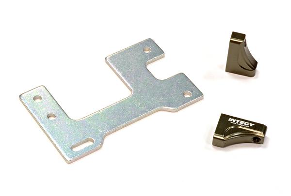 C25844GUN Billet Machined Servo Mount Set for Custom 1/14 Semi-Tractor Truck - Image 1