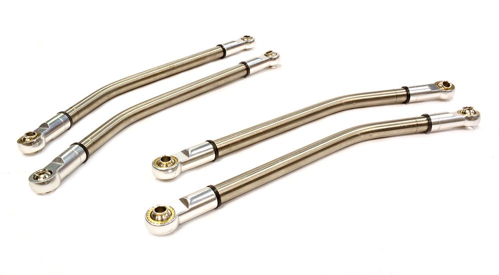 C25876SILVER Billet Machined Titanium Alloy Upper Linkage Set 125mm for Axial 1/10 Wraith 2.2 - Image 1