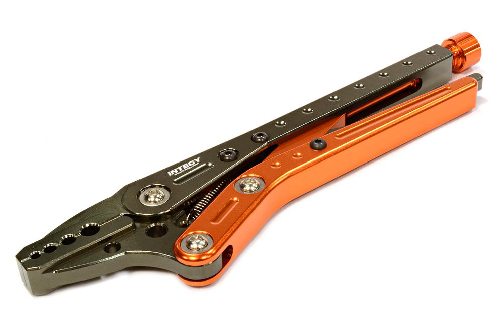 C25882ORANGE Billet Machined Adjustable Shock Shaft Maintenance Pliers - Image 1