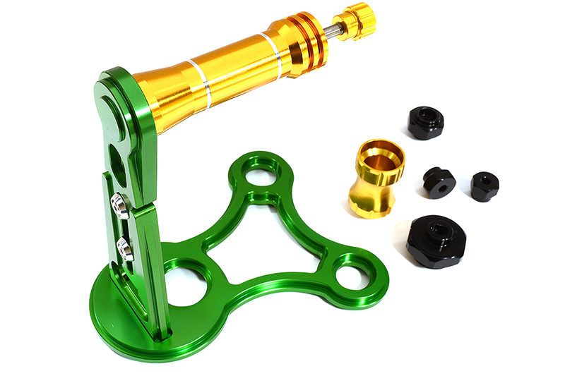 C25884GREEN Universal Tire Balancer for 1/5 1/8 & 1/10 Vehicles w/ 12mm 14mm 17mm & 24mm Hex - Image 1