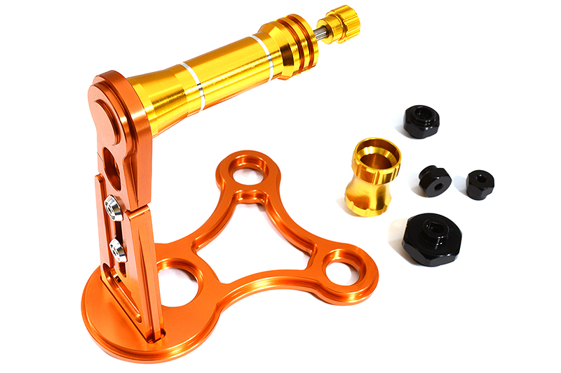 C25884ORANGE Universal Tire Balancer for 1/5 1/8 & 1/10 Vehicles w/ 12mm 14mm 17mm & 24mm Hex - Image 1