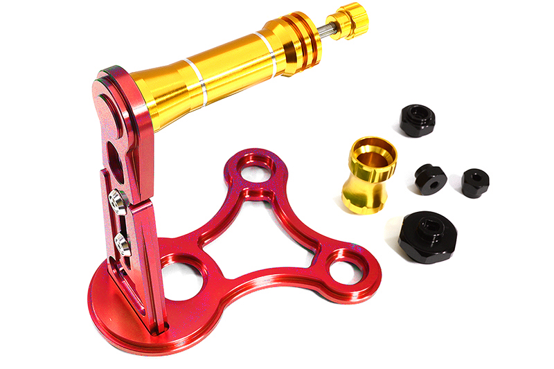 C25884RED Universal Tire Balancer for 1/5 1/8 & 1/10 Vehicles w/ 12mm 14mm 17mm & 24mm Hex - Image 1