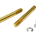 Precision Machined TiN Coated Shock Shaft (2) for Tamiya, TRF, Yokomo & 3Racing
