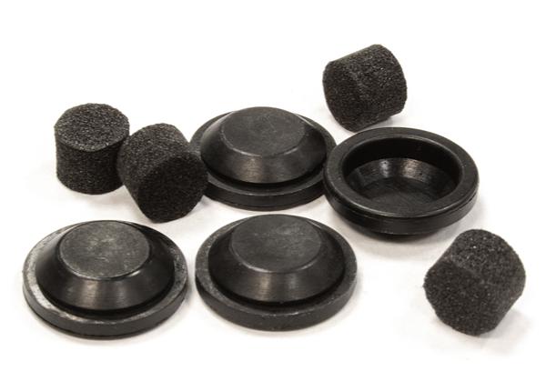 C25917 Rubber Bladder & Rebound Sponge Set(4) for Tamiya, TRF, Yokomo, 3Racing & C25910 - Image 1