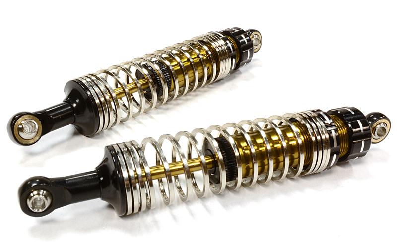 C25946BLACK Off-Road Shock for 1/10 Scale with 2 Stage Progressive Square Spring (L=100mm) - Image 1