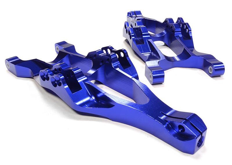 C25962BLUE Machined Lower Suspension Arms for Traxxas 1/10 T/E-Maxx 3903/5/8, 4907/8 5132R - Image 1