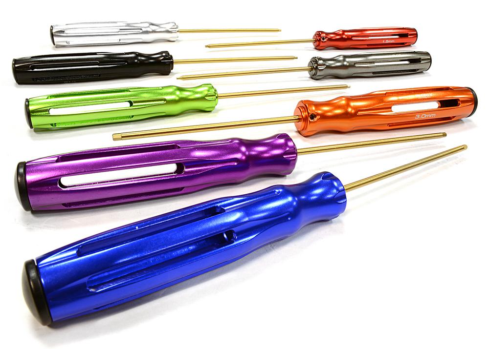 C25994 Professional Allen Wrench Set Ti-Nitride Hex 8pcs (Handle: 18-22mm O.D.) - Image 1