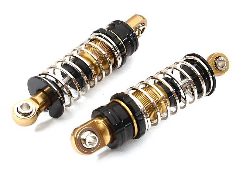 C26021BLACK Realistic Off-Road Shock (2) for 1/10 Scale w/16mm O.D. Square Spring (L=60mm) - Image 1