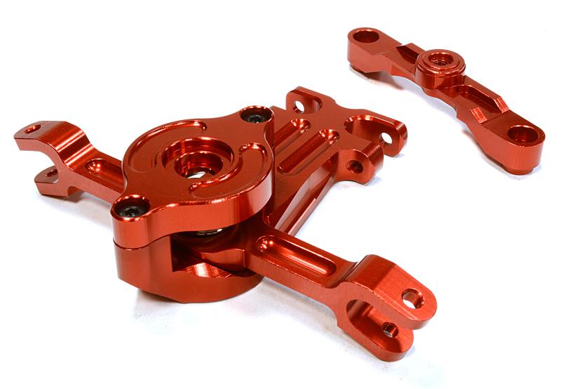 C26054RED Billet Machined Steering Bellcrank for Traxxas 1/10 Scale Summit 4WD - Image 1