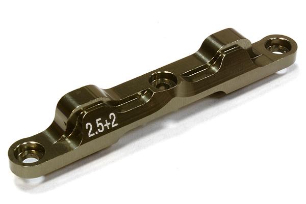 C26057GREY Billet Machined 2.5+2 Rear Arm Mount for Associated RC10B5 - Image 1