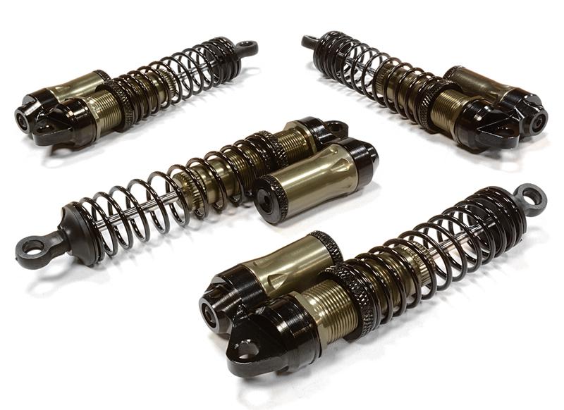 C26067GREY Billet Machined Piggyback Shock (4) for Associated ProLite 4X4 Ready-To-Run - Image 1
