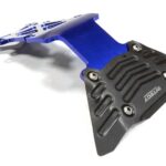 Billet Machined Rear Skid Plate for Traxxas 1/10 Scale E-Maxx Brushless - Blue