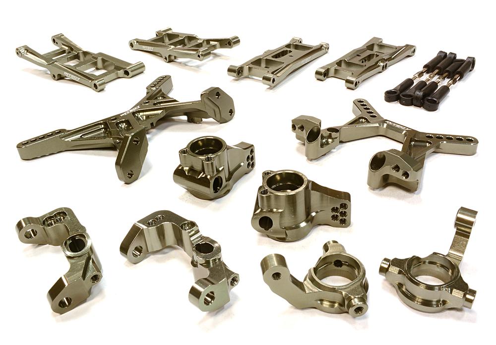 C26071GREY Billet Machined Suspension Conversion Kit for Associated RC10B5 - Image 1