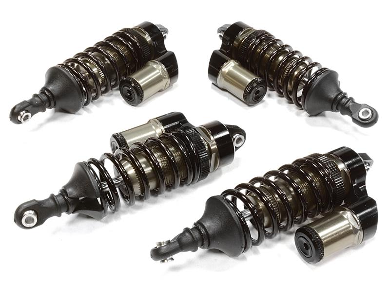 C26072GREY Adjustable Piggyback Shock Absorbers Grey for Traxxas Summit 1/10 4WD (Set of 4) - Image 1