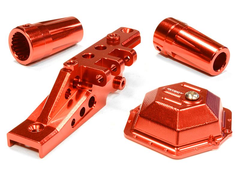C26100RED Billet Machined Stage 1 Hop-Up Set for Axial 1/10 Yeti Rock Racer - Image 1