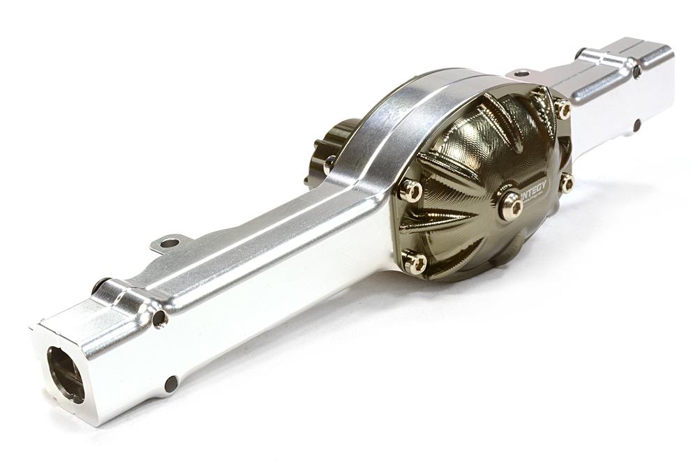 C26108GUN Billet Machined Realistic Rear Axle Case for Tamiya Scale Off-Road CC01 - Image 1