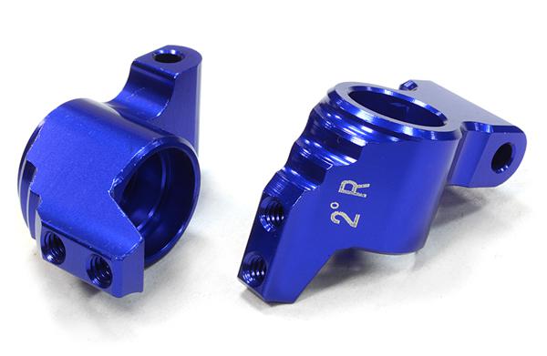 C26187BLUE Billet Machined 2 Degree Rear Hub Carriers for HPI 1/10 Sprint 2 On-Road - Image 1