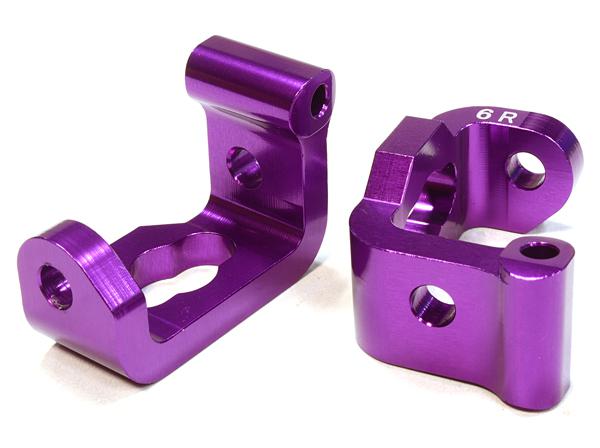 C26205PURPLE Billet Machined 6 Degree Front Caster Block C-Hubs for HPI 1/10 Sprint 2 On-Road - Image 1