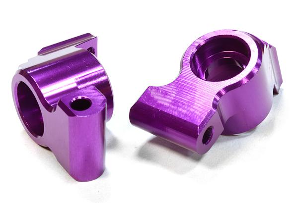 C26208PURPLE Billet Machined 3 Degree Rear Hub Carriers for HPI 1/10 Sprint 2 On-Road - Image 1