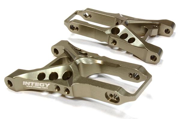 C26210GREY Billet Machined Front Suspension Arms for HPI 1/10 Sprint 2 On-Road - Image 1