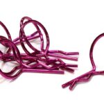 Anodized Color Bent-Up Body Clips (8) for 1/10 RC Cars & Trucks (LxW=26x16mm)