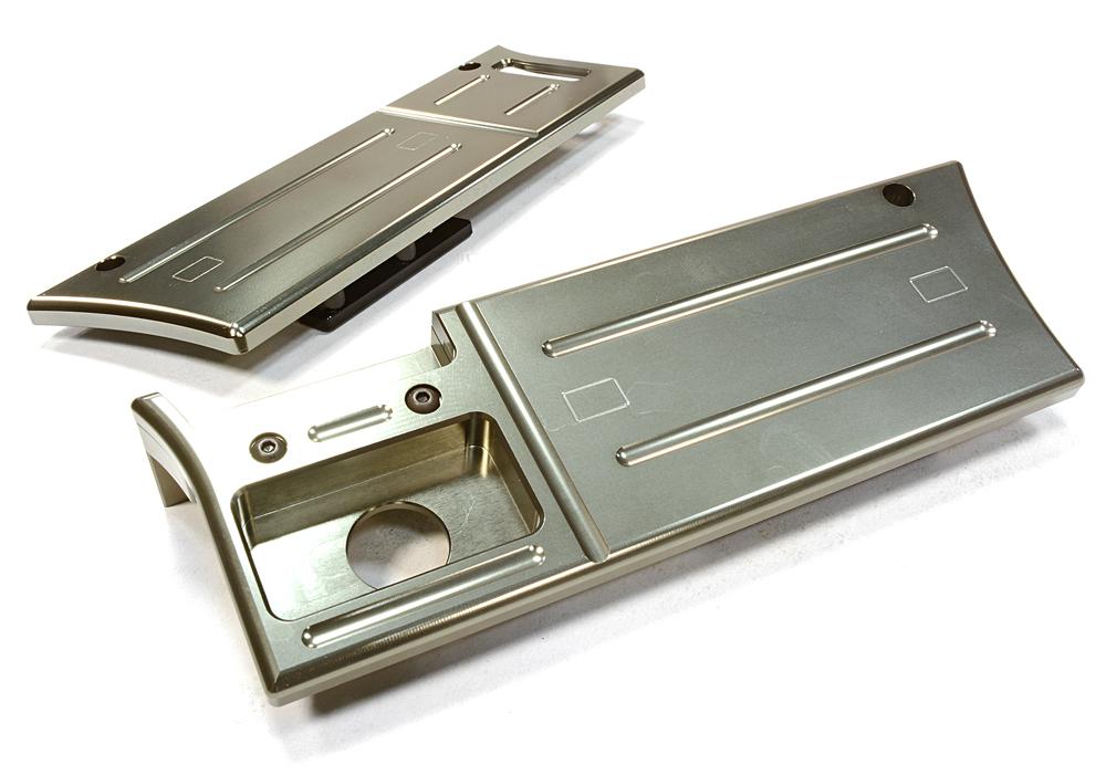 C26281GUN Billet Machined Alloy Side Body Panel for Tamiya 1/14 Scale R620 - Image 1