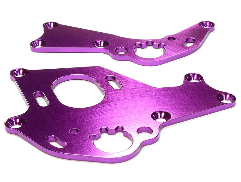 C26303PURPLE Billet Machined Motor Mount Plates for HPI 1/10 Sprint 2 On-Road - Image 1