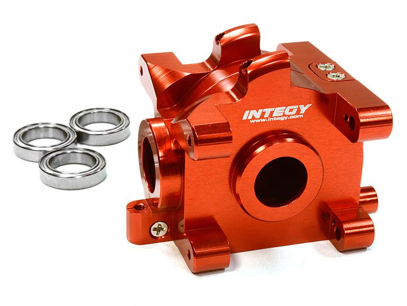 C26305RED Red Billet Machined Gearbox for HPI 1/10 Scale E10 On-Road RC Car - Image 1